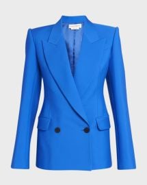 Double-Breasted Wool Blazer at Neiman Marcus